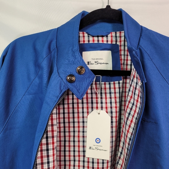 Ben Sherman Harrington Bomber Jacket True Blue Size Small New BS30JK001 - Picture 6 of 13